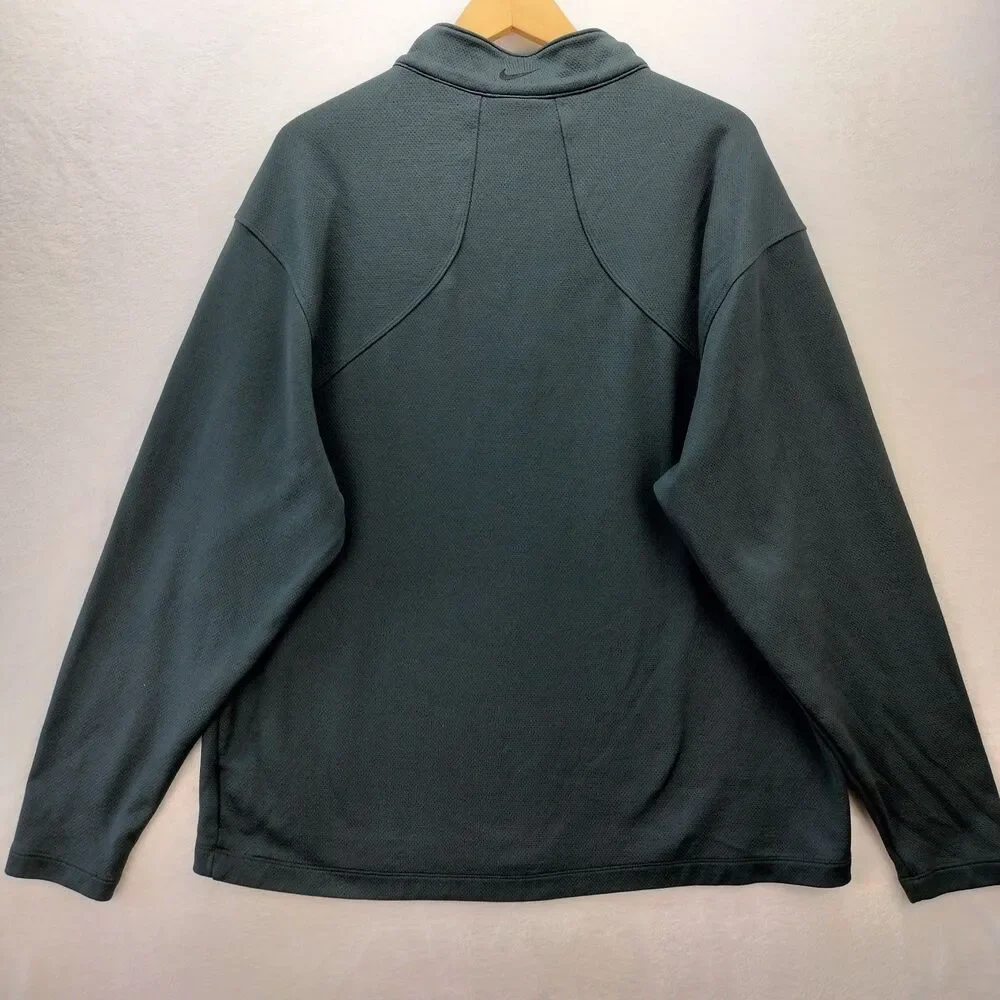 Nike Golf Jacket Men Size 2XL Black 1/4 Zip Performance Stretch Cover Up 400099
